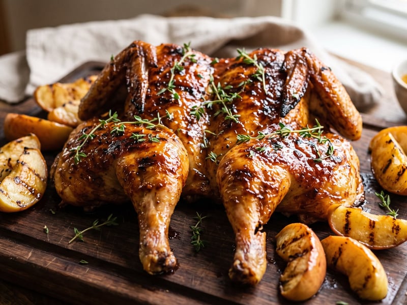 Grilled BBQ Poussin | With Apple Glaze