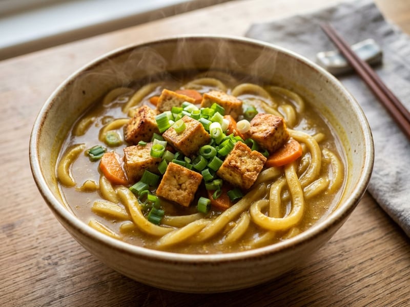 Japanese Tofu Curry Udon | Creamy & Warming