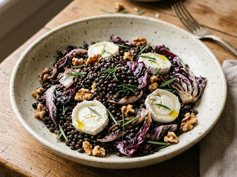 Toskanischer Linsensalat | Mit gebratenem Radicchio