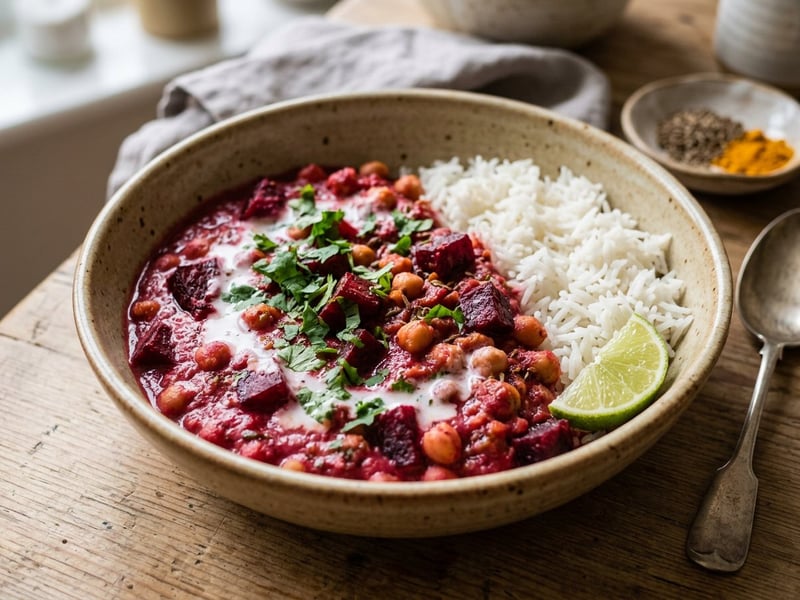 Indisches Rote-Rüben-Kichererbsen-Curry | Cremig & Wärmend