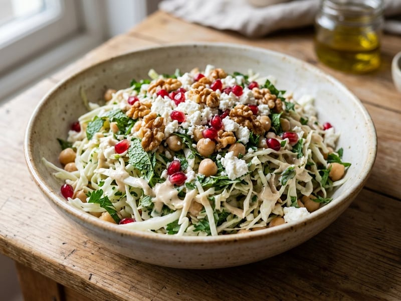 Orientalischer Weißkrautsalat mit Feta | Knackig & Würzig
