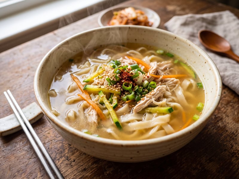Dak Kalguksu | Warming Chicken Noodle Soup