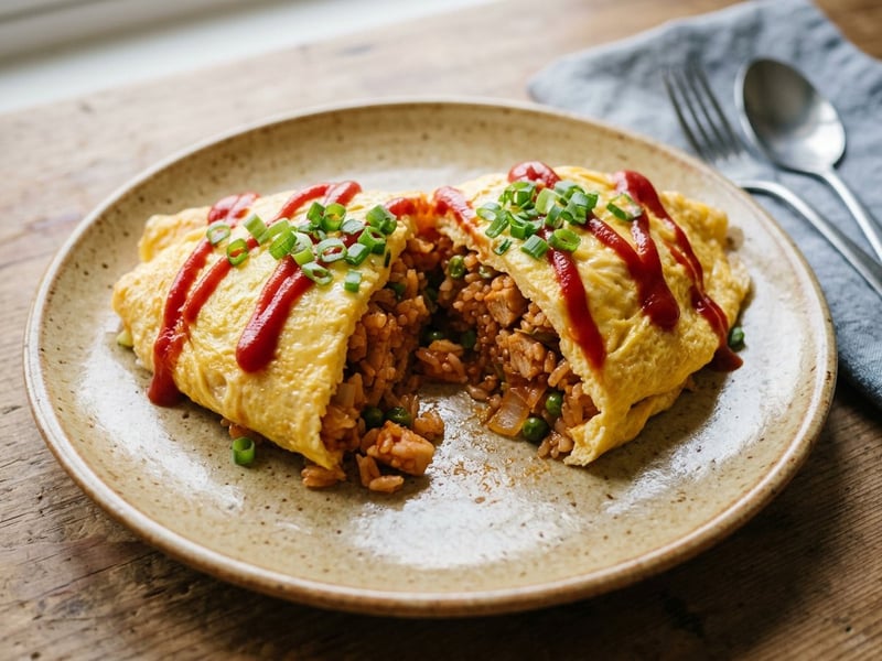 Japanisches Chicken Omurice | Fluffiger Streetfood-Hit