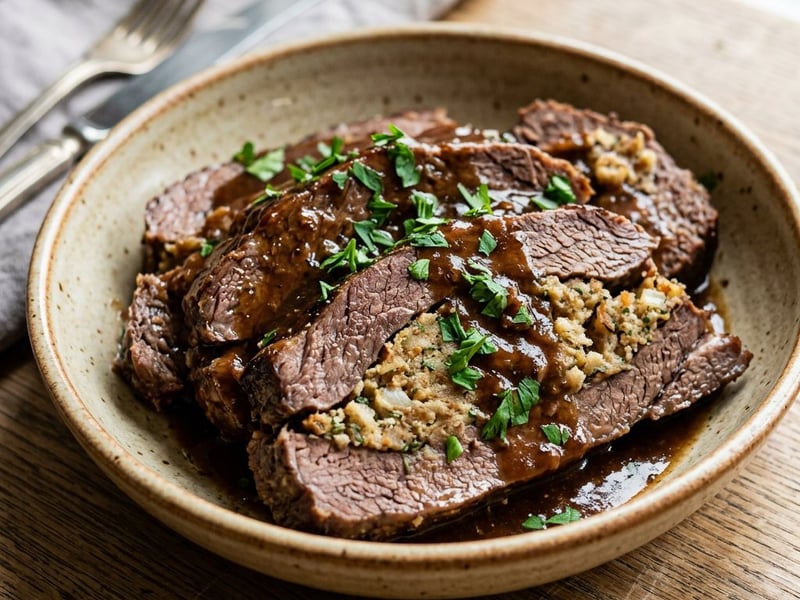 Old Viennese Stuffed Beef Brisket | With fine bread stuffing