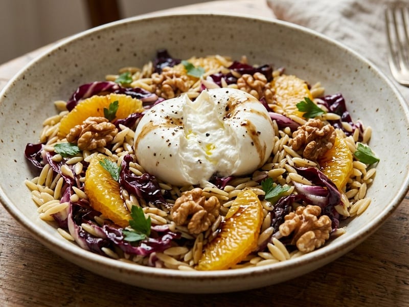 Venezianischer Orzo-Salat | Mit Radicchio & Burrata