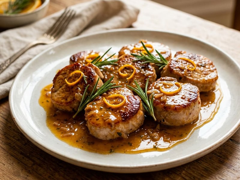 Filetto di Maiale all'Arancia | Fine Pork Medallions in Orange Sauce