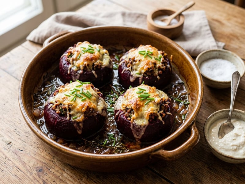Stuffed Beetroots with Minced Meat | Hearty Au Gratin