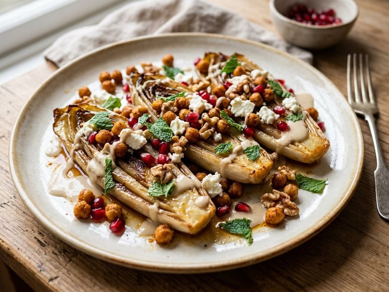 Middle Eastern Chicory Salad with Feta | Spiced & Crispy
