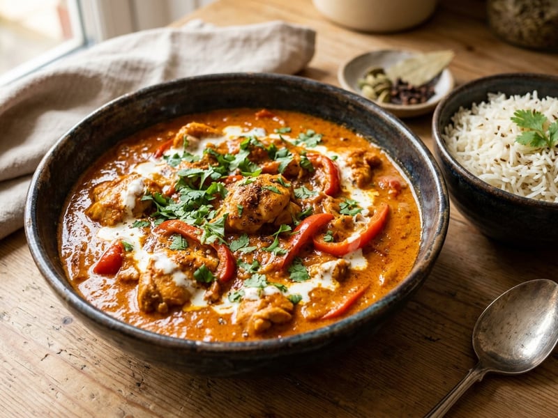 Indisches Chicken Lababdar | Cremig-würzige Hendlpfanne