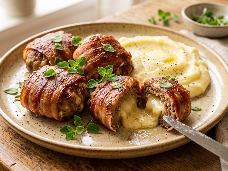 Berner Meat Patties | With Mountain Cheese Wrapped in Bacon