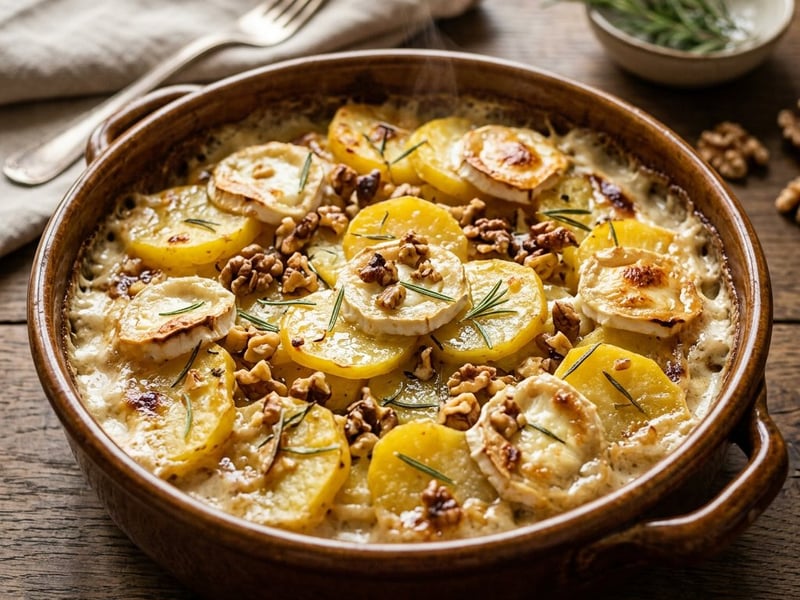 Potato and Goat Cheese Casserole | With Rosemary & Walnuts