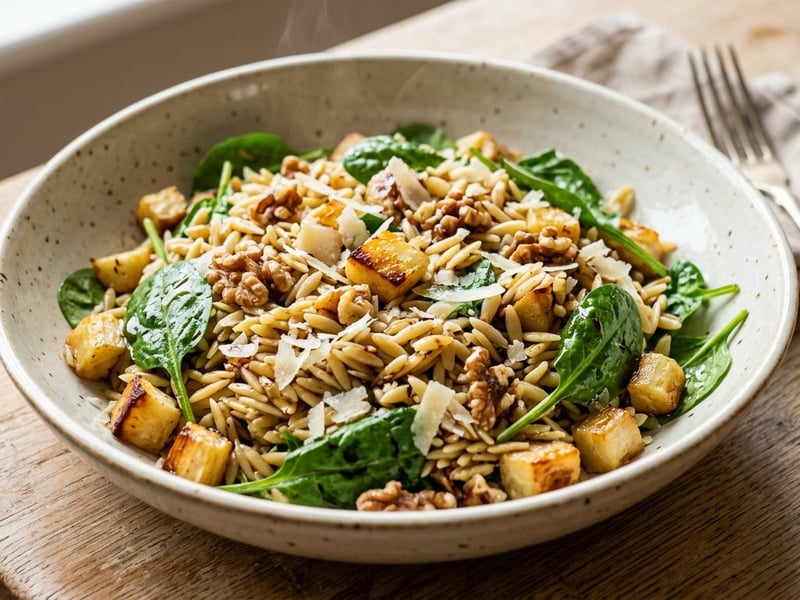 Italian Autumn Orzo Salad | With Oven-Roasted Parsnips