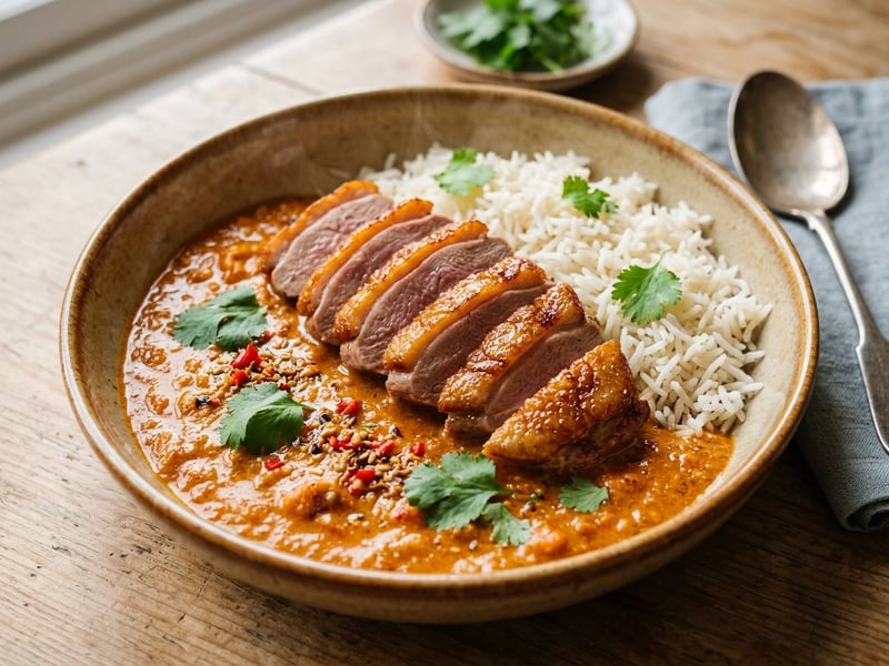 Indisches Entenbrust-Curry | Zart & würzig in 25 Min