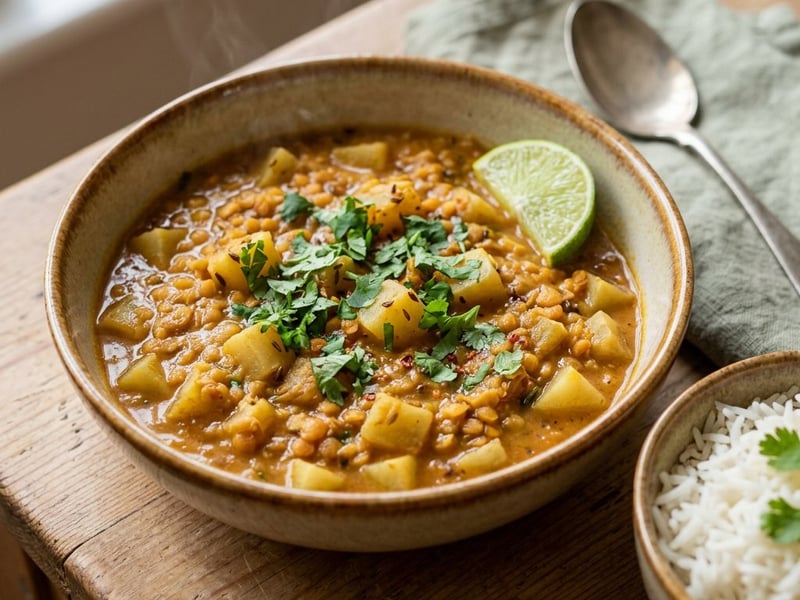 Indisches Kohlrabi-Linsen-Curry | Cremig & Vegan