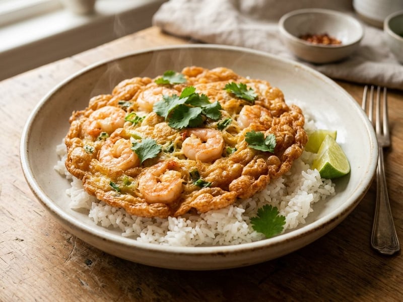 Khai Jiao Goong | Knuspriges Thai-Omelett mit Garnelen