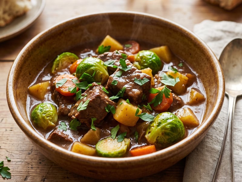 Austrian Beef and Brussels Sprout Stew | Hearty & Warming