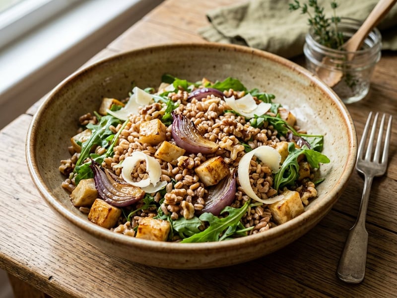 Tuscan Farro Salad | With Oven-Roasted Celeriac