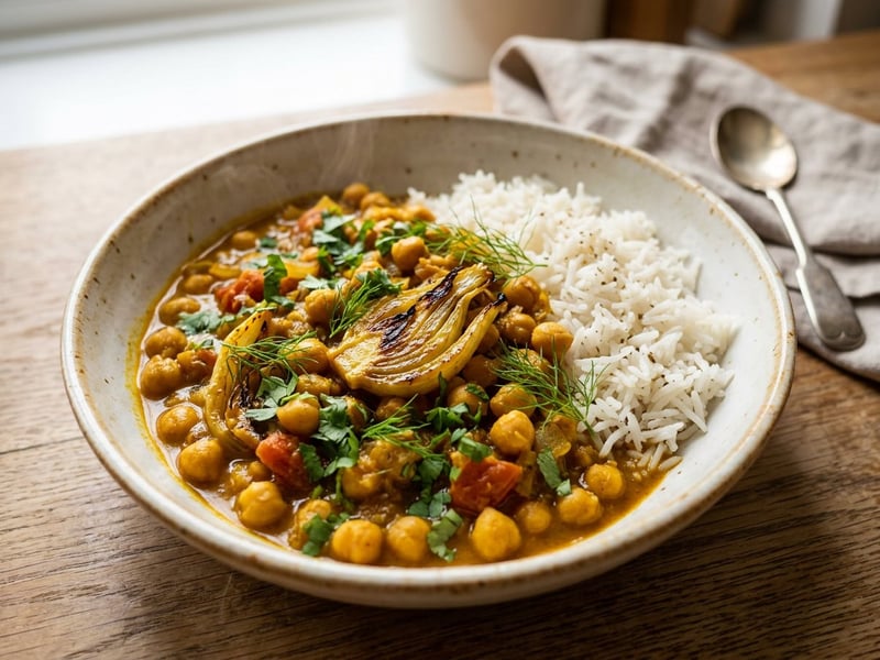 Indisches Fenchel-Kichererbsen-Curry | Saunfia Chana Masala