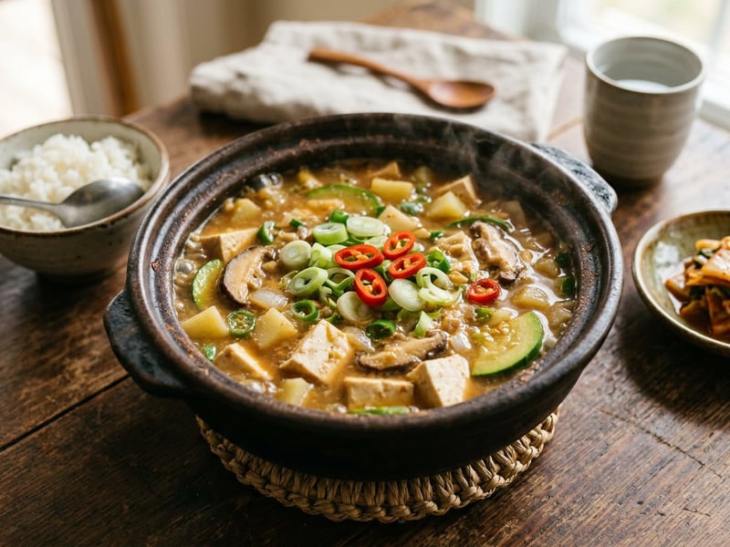 Doenjang Jjigae | Koreanische Tofu-Gemüsesuppe