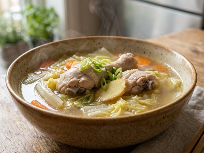 Chinesische No-Water Hühnersuppe | Aromatisch im eigenen Saft gedämpft