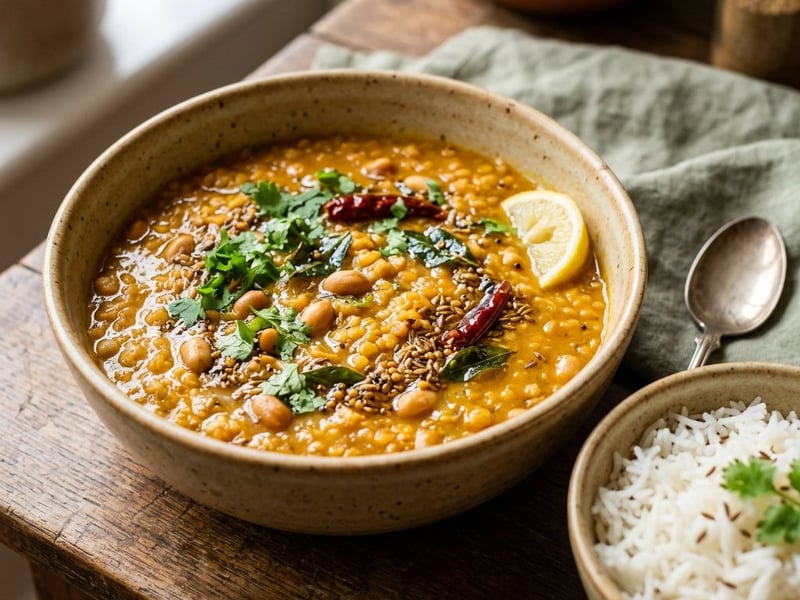 Gujarati Dal | Süß-säuerliches Linsen-Curry