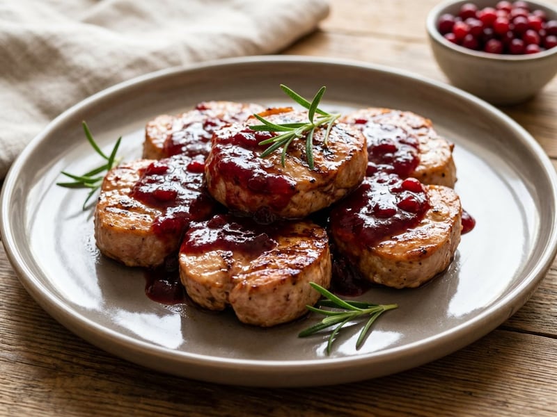Grilled BBQ Turkey Medallions | With Lingonberry Glaze