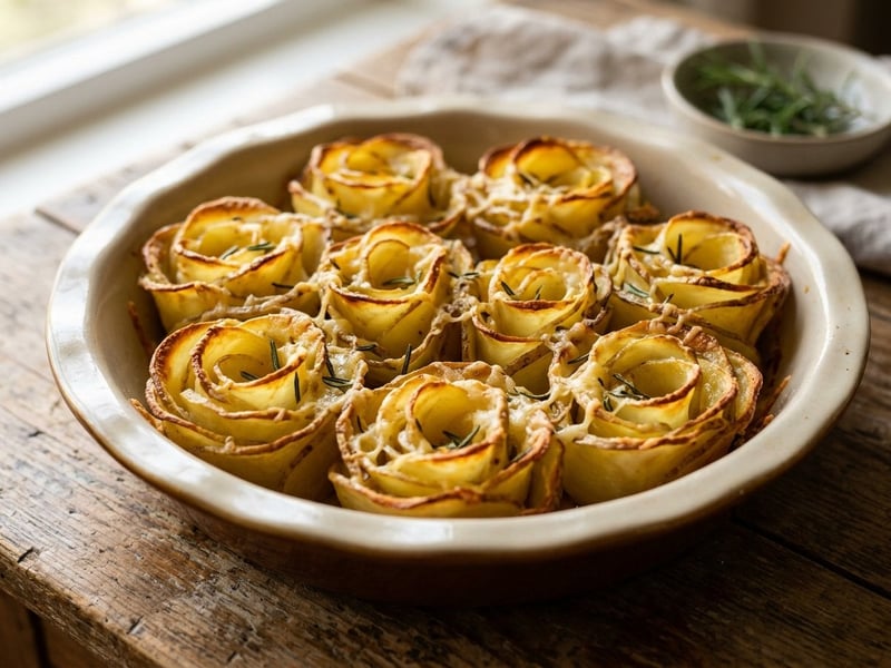 Crispy Potato Roses | With Mountain Cheese from the Oven