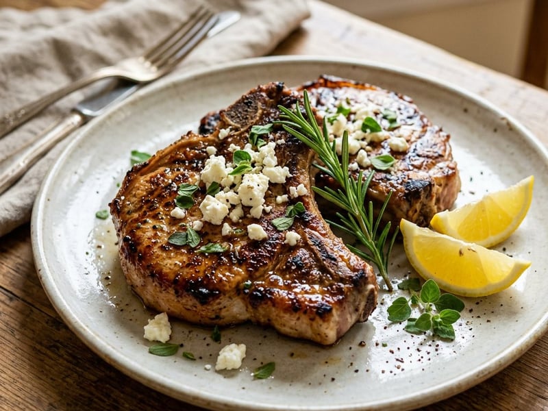 Greek Brizola | Juicy Lemon-Herb Pork Chops