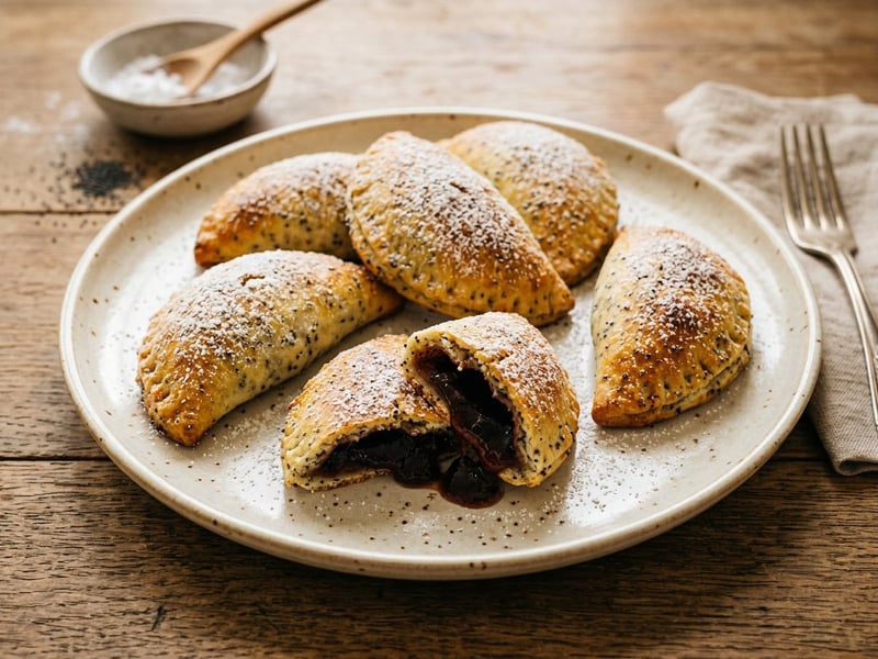 Baked Waldviertel Poppy Seed Potato Pockets | Filled with Powidl