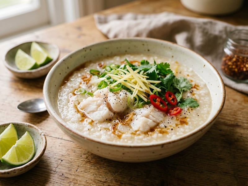 Cháo Cá | Vietnamese Rice Porridge with White Fish