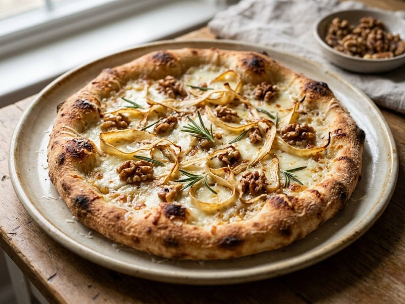 Pizza Bianca mit Peterwurzen & Pecorino | Knusprig & fein