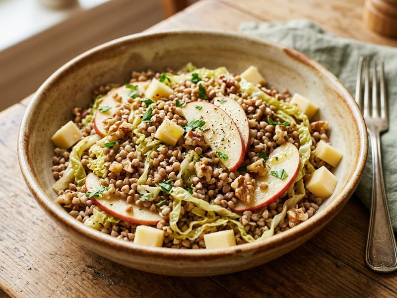 Italienischer Buchweizensalat | Mit Wirsing & Bergkäse