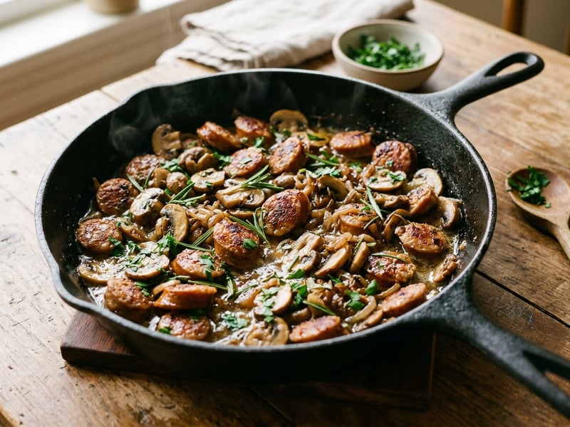 Salsiccia con Funghi | Served in 20 Minutes