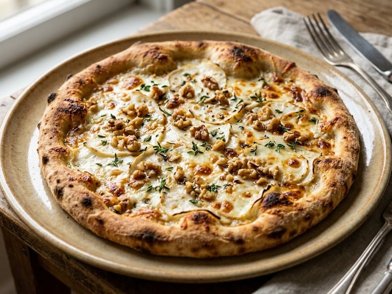 Pizza Bianca mit Sellerie & Scamorza | Aus dem Backrohr