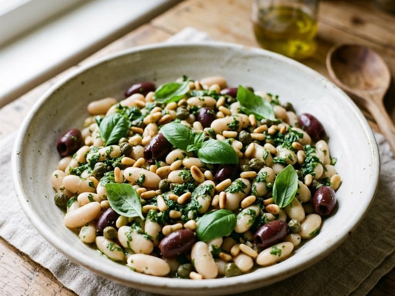 Mediterranean Cannellini Salad with Fresh Salsa Verde | High-Protein & Crunchy