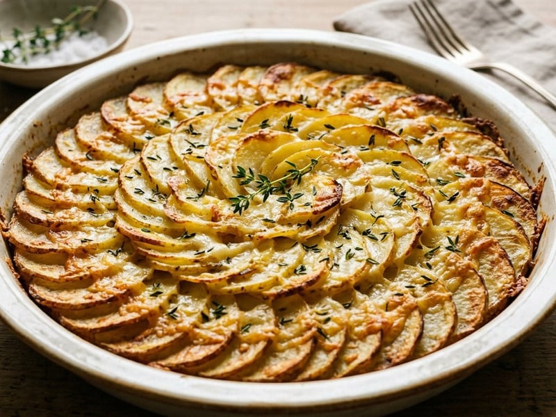 Knusprige Waldviertler Erdäpfel-Galette | Mit Bergkäse & Thymian
