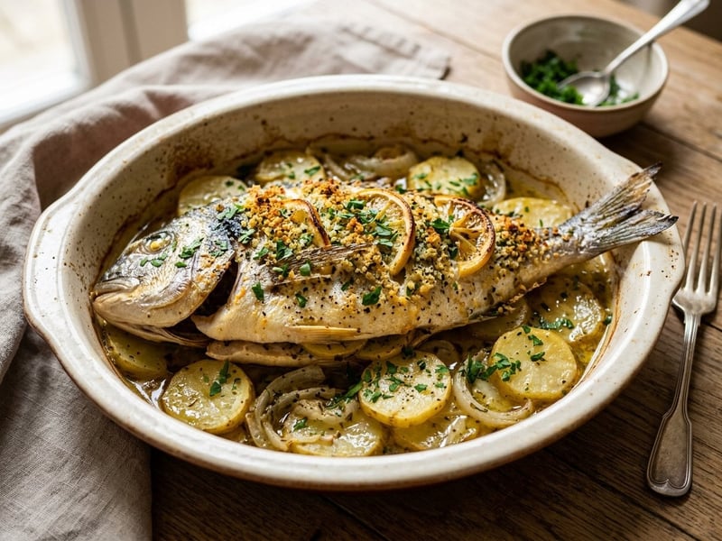 Dorada a la Madrileña | Knusprige Goldbrasse nach Madrider Art