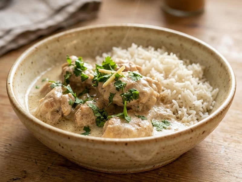 Indisches Chicken Rezala (Kolkata-Style Hendl-Curry)