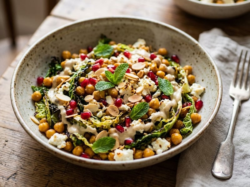 Orientalischer Wirsingsalat | Mit Backrohr-Feta