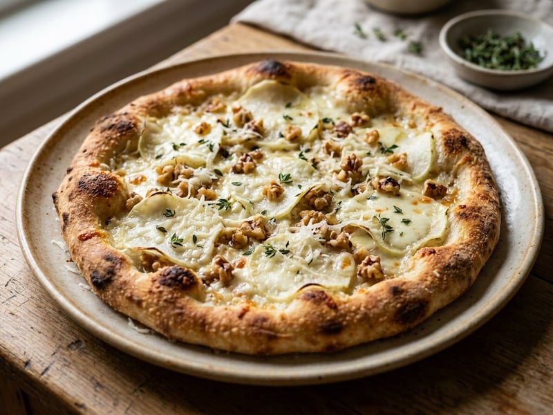Pizza Bianca mit Kohlrabi & Pecorino | Aus dem Backrohr