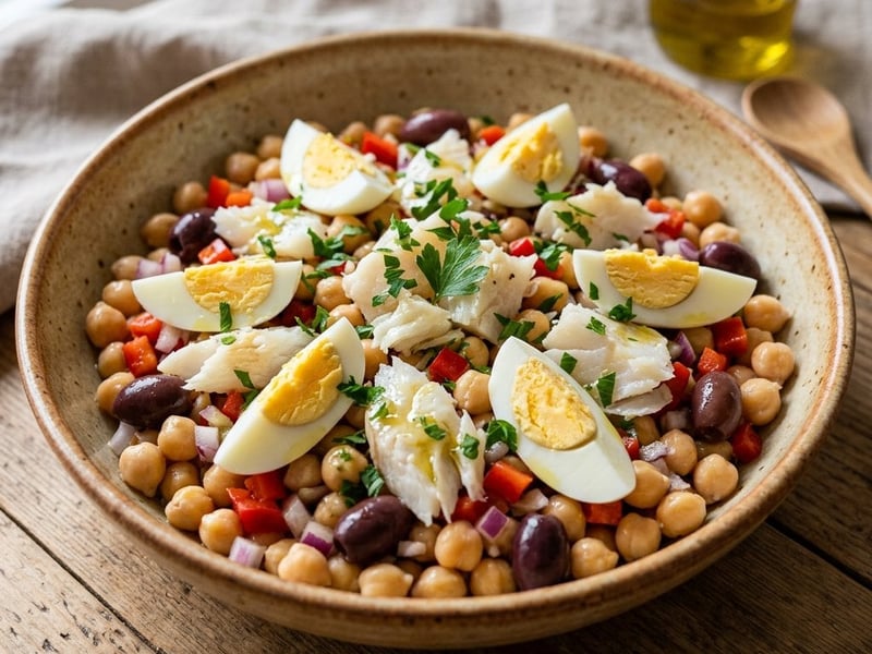 Catalan Chickpea Salad with Cod | Empedrat de cigrons