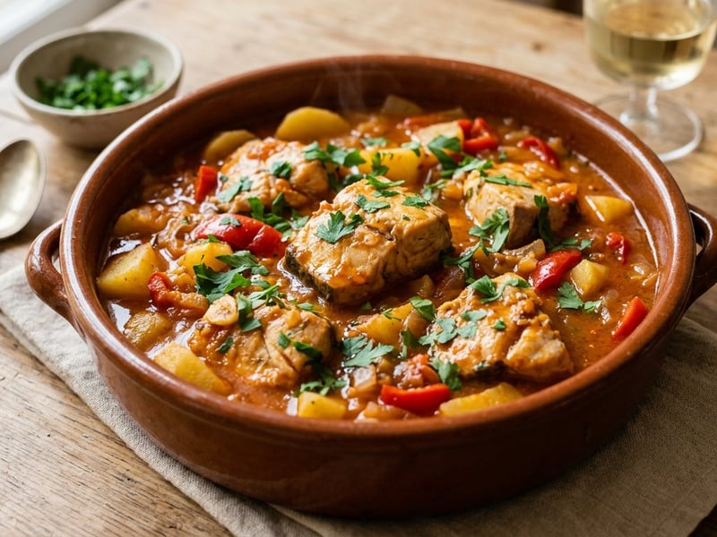 Spanischer Schwertfisch-Eintopf | Herzhaft mit Erdäpfeln