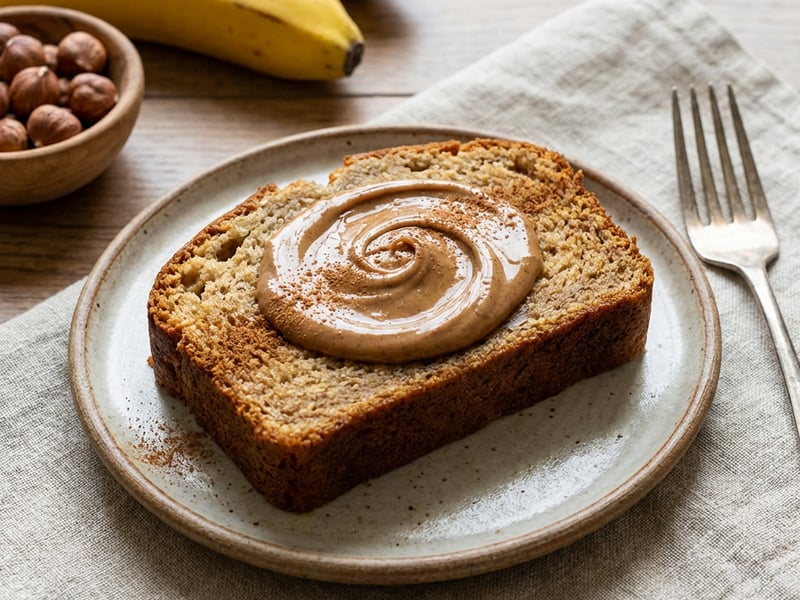 Bananenbrot mit Nussmus