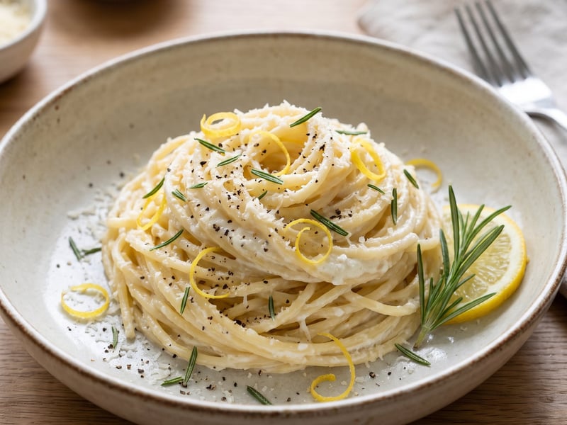 Creamy Pasta with Rosemary and Lemon