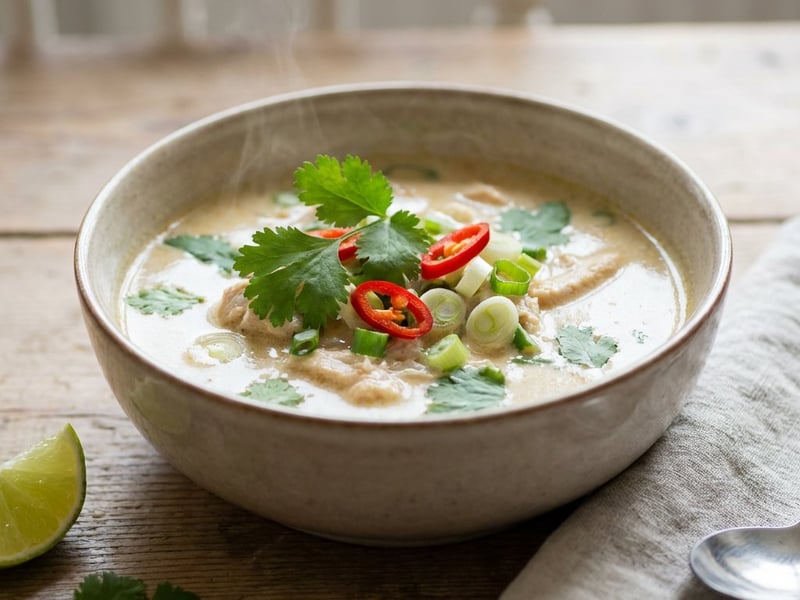 Hendlsuppe mit Kokosmilch & Ingwer