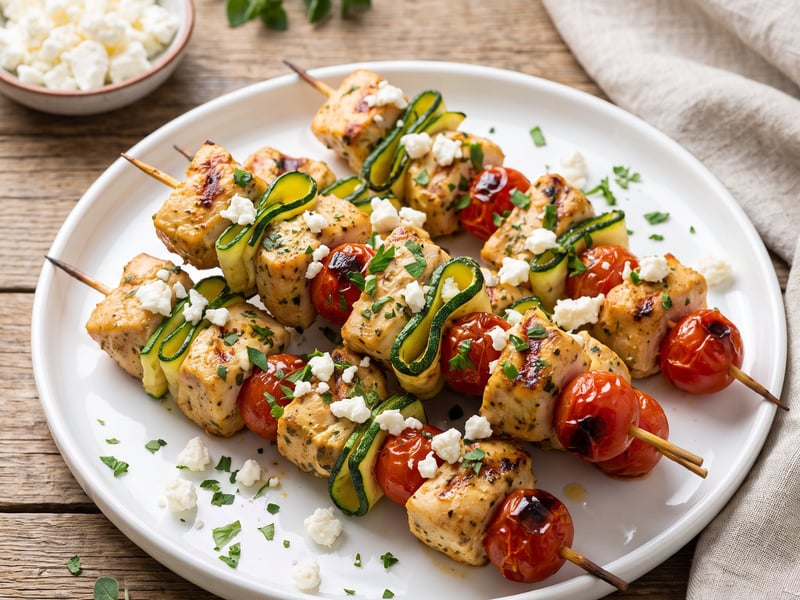 Spieße mit Feta