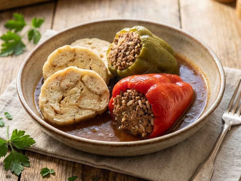 Stuffed Bell Peppers with Minced Meat