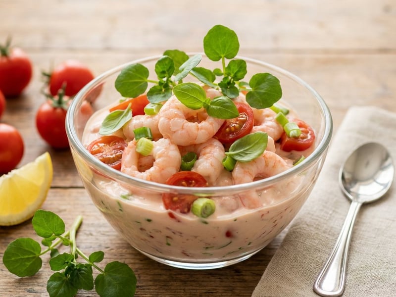 Shrimp Cocktail with Tomatoes and Cress