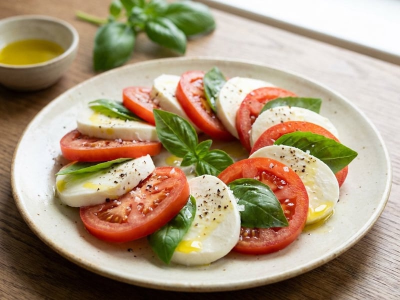 Caprese Klassiker mit Paradeisern und Mozzarella di Bufala