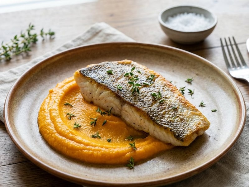 Zander mit Karottenpüree